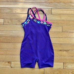 💜Sz 6/6x gymnastics one piece unitard!